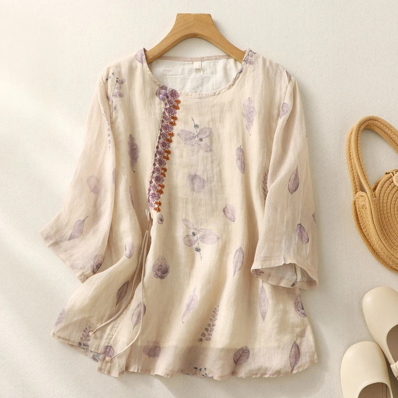 Allison | Women's Floral Relaxed Blouse – Floral Print, Casual