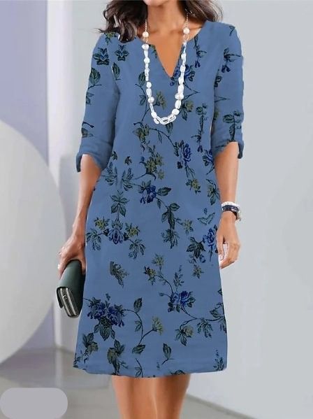 Thalia | Women's Floral Print Double Tunic Dress – Floral Print