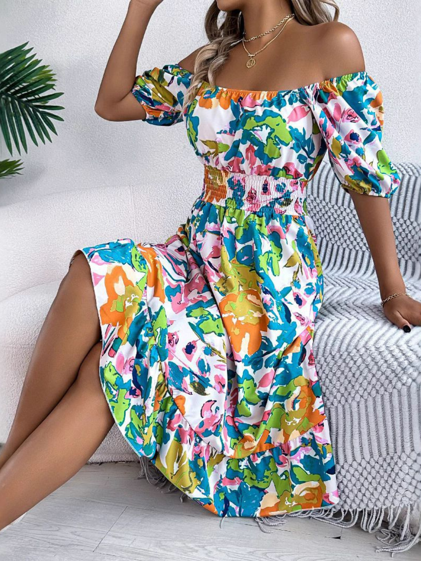 Fleuria | Women's Casual Boho Gradient Dress – Boho, Casual