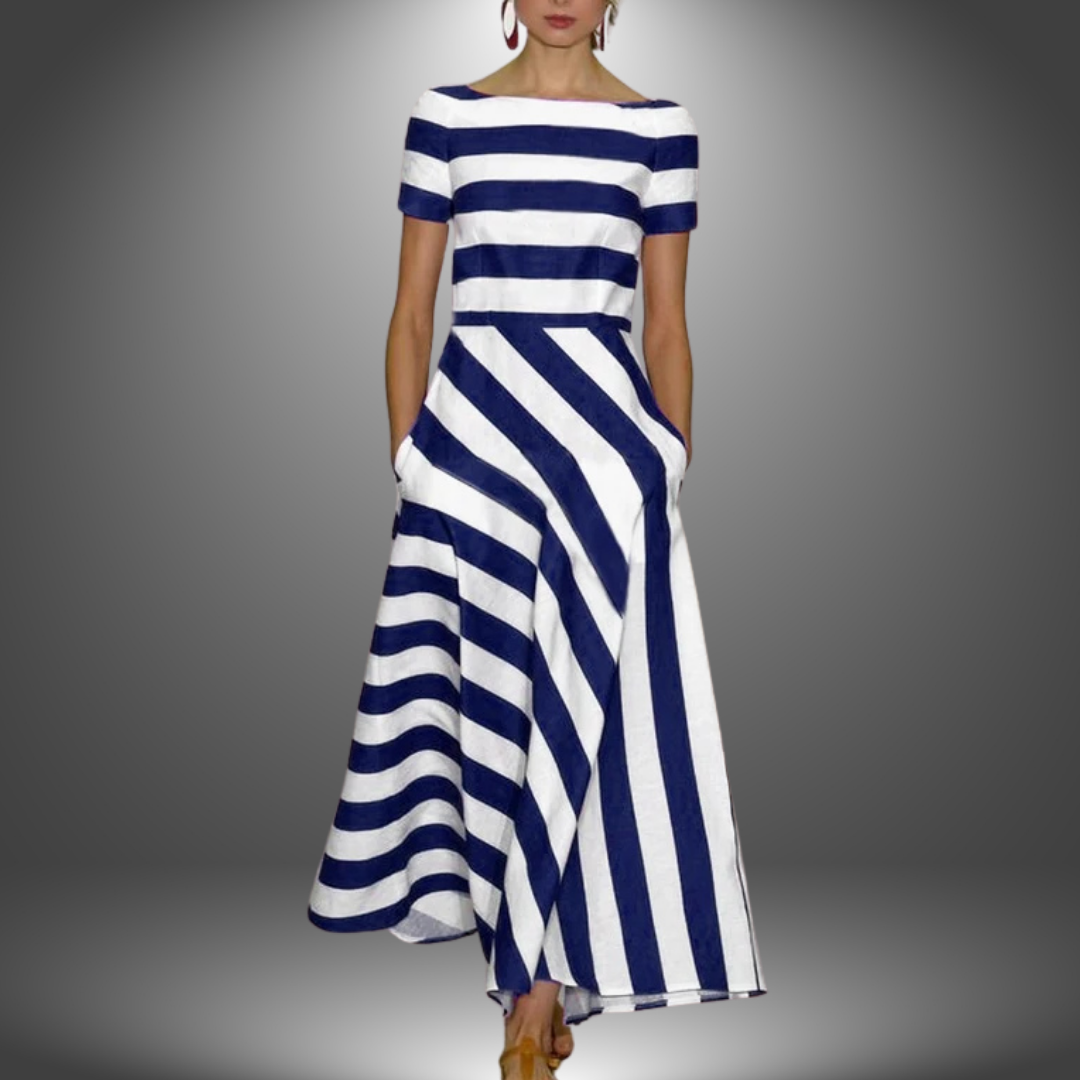 Sadie | Women's Handcrafted Striped Maxi Dress – Maxi, Striped