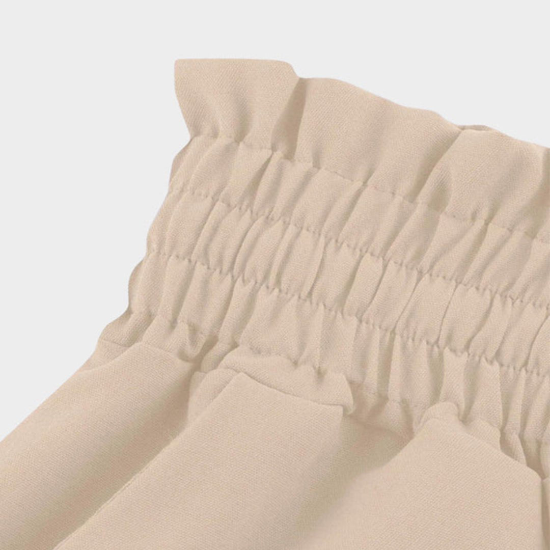 Roxane | Women's High Waist Wide Leg Pants Smocked Drawstring