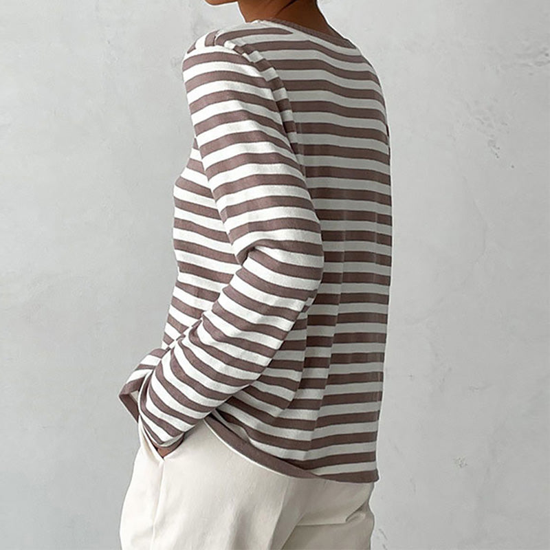 Sophie | Women's Elegant Striped Summer T-Shirt – Striped, Elegant