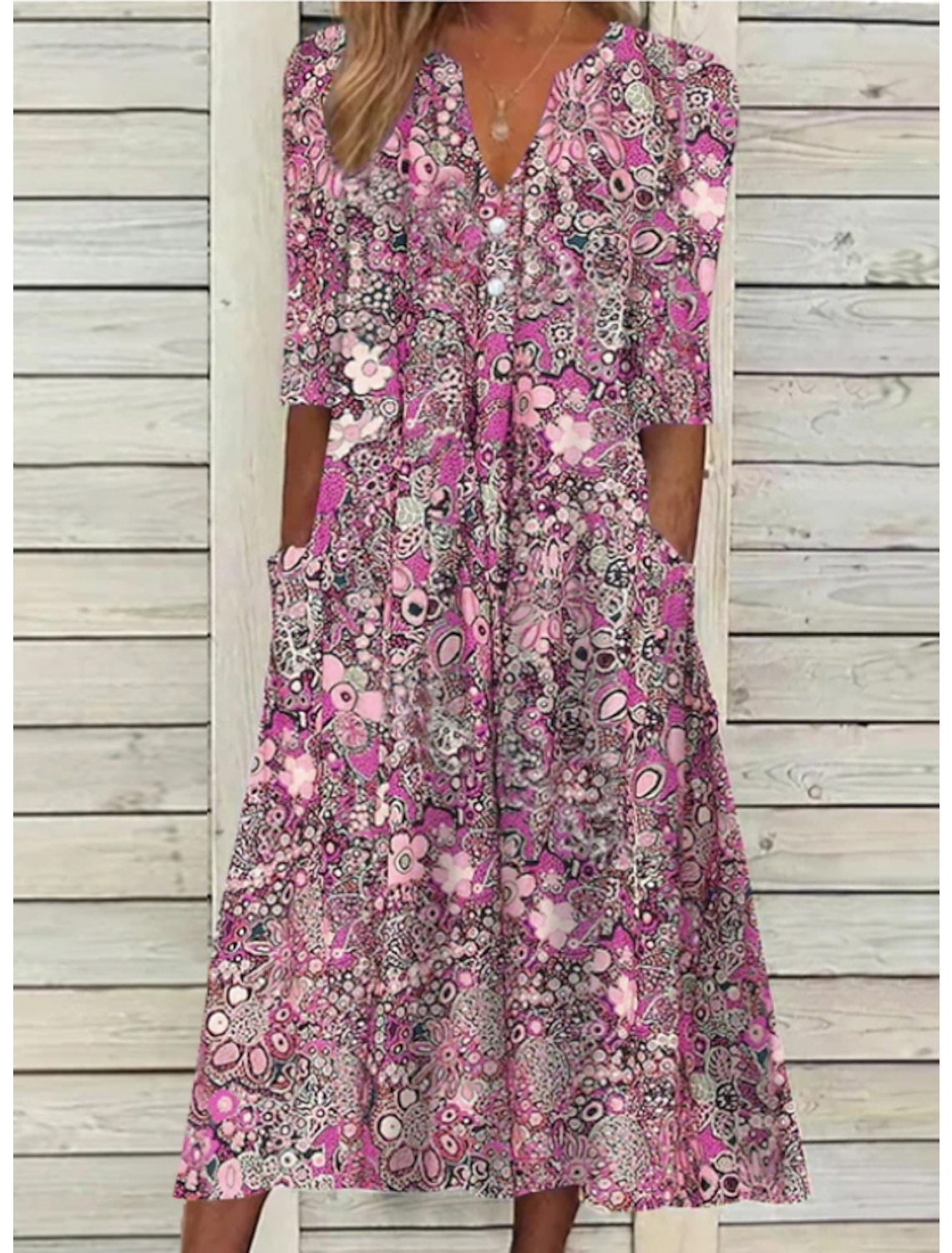 Alexandra | Women's Elegant Summer Dress with Belly Cover – Elegant, Summer