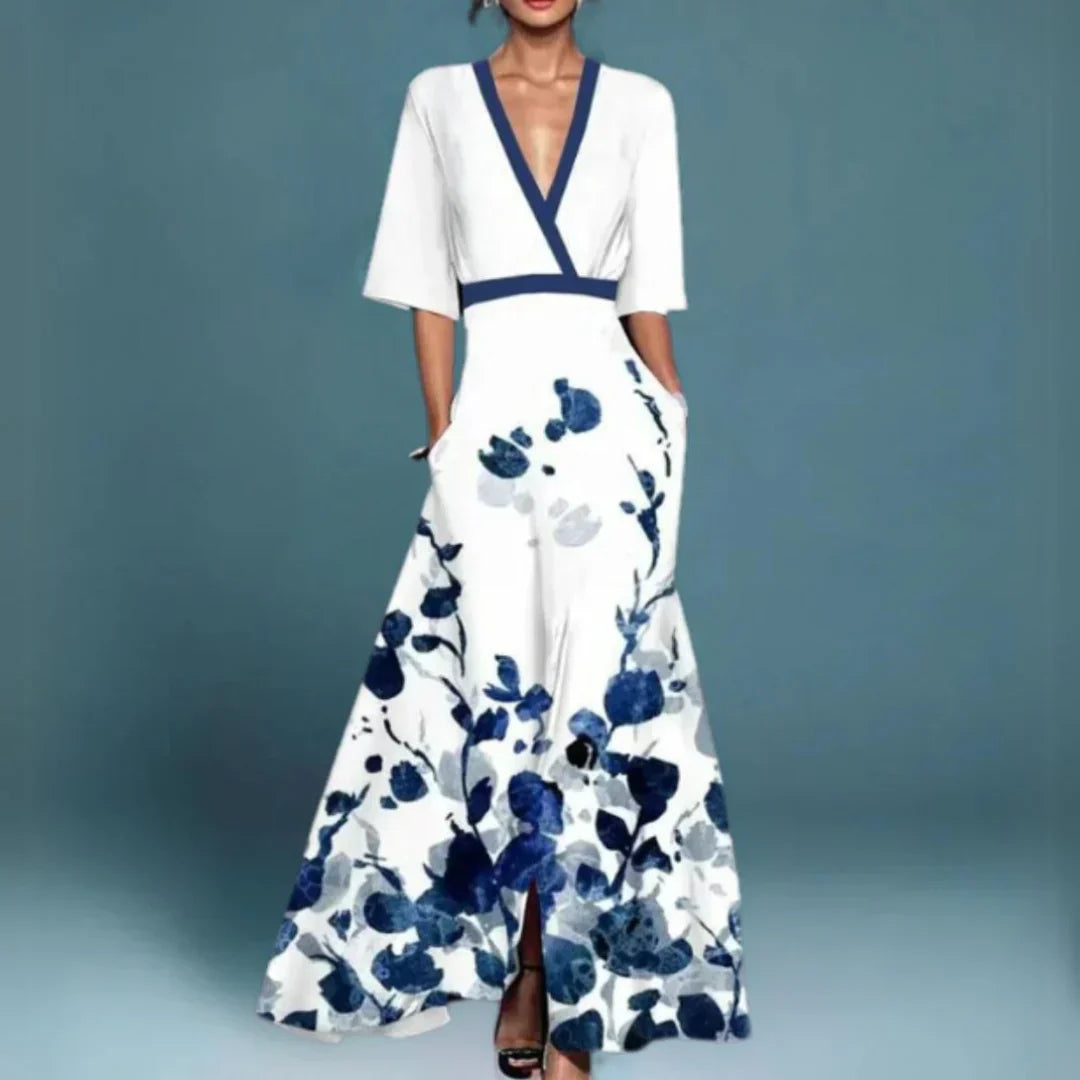 Sonya | Women's Elegant Maxi Dress with Floral Pattern – Maxi, Floral Print