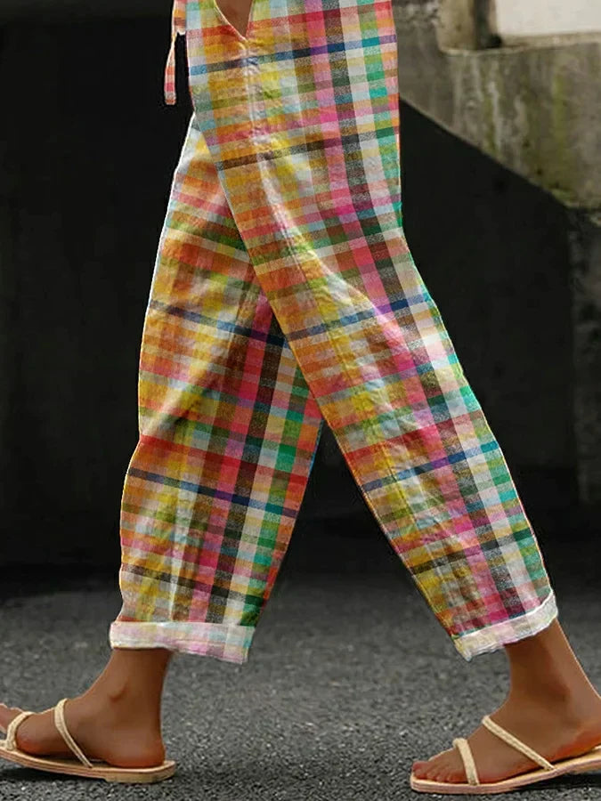 Jordan | Women's Comfortable Checkered Pants – Comfortable Fit