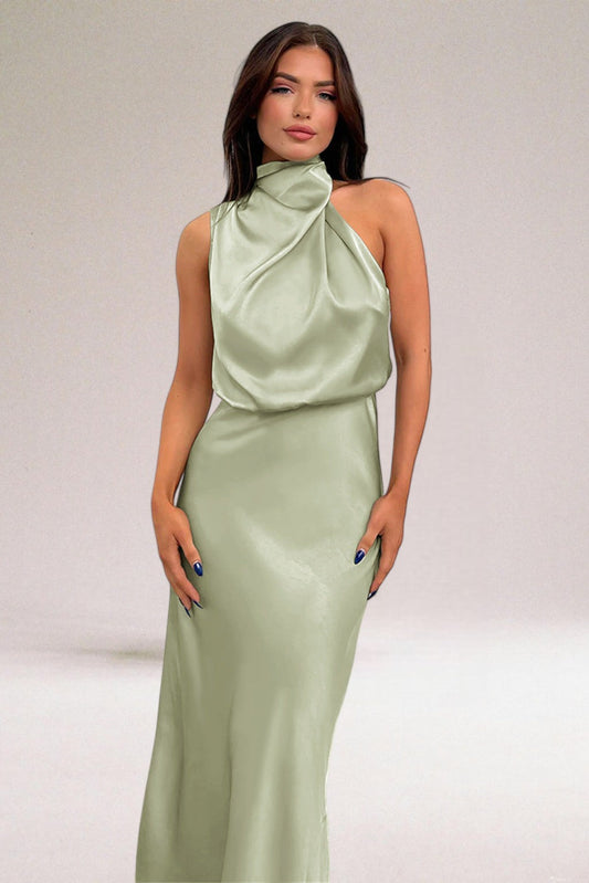 Maria | Women's Elegant Halter Neck Dress – Elegant
