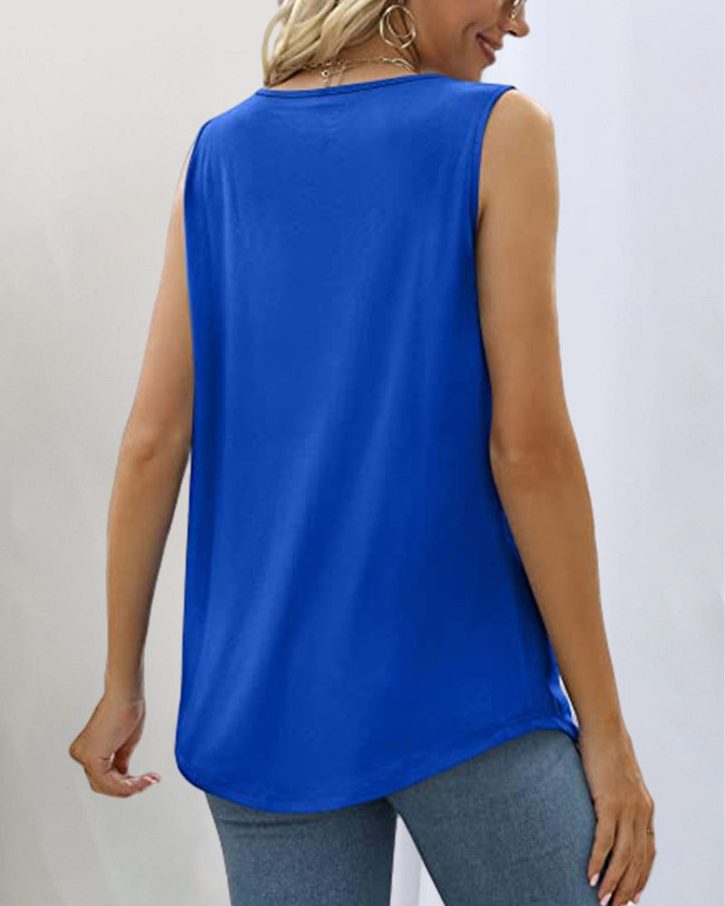 Serena | Women's Sleeveless Top with Square Neckline – Sleeveless