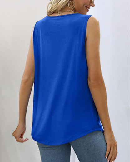 Serena | Women's Sleeveless Top with Square Neckline – Sleeveless