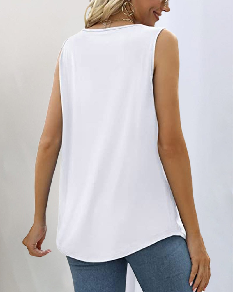 Serena | Women's Sleeveless Top with Square Neckline – Sleeveless
