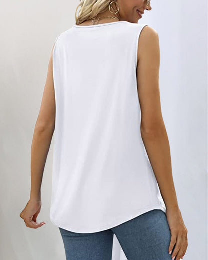 Serena | Women's Sleeveless Top with Square Neckline – Sleeveless
