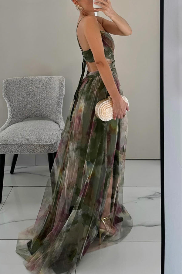 Jeda | Women's Beautiful Floral Print Maxi Dress – Maxi, Floral Print