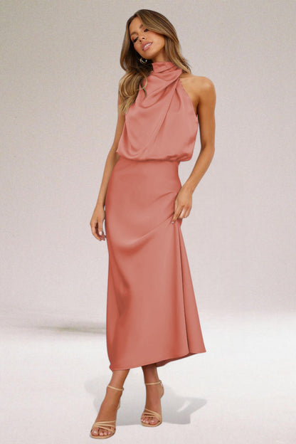 Maria | Women's Elegant Halter Neck Dress – Elegant