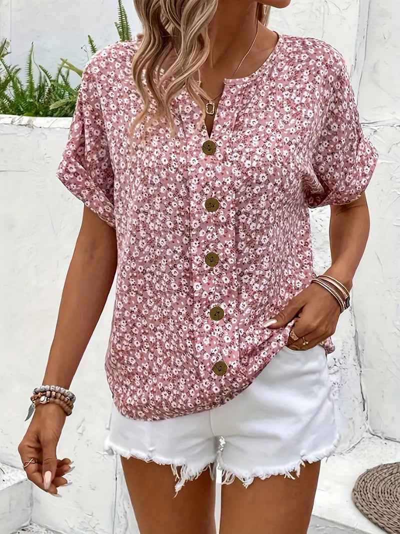 Sharon | Women's Chic Floral Print Blouse – Floral Print, Casual