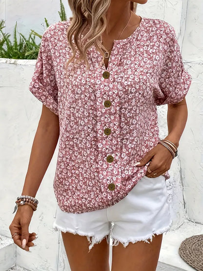 Sharon | Women's Chic Floral Print Blouse – Floral Print, Casual
