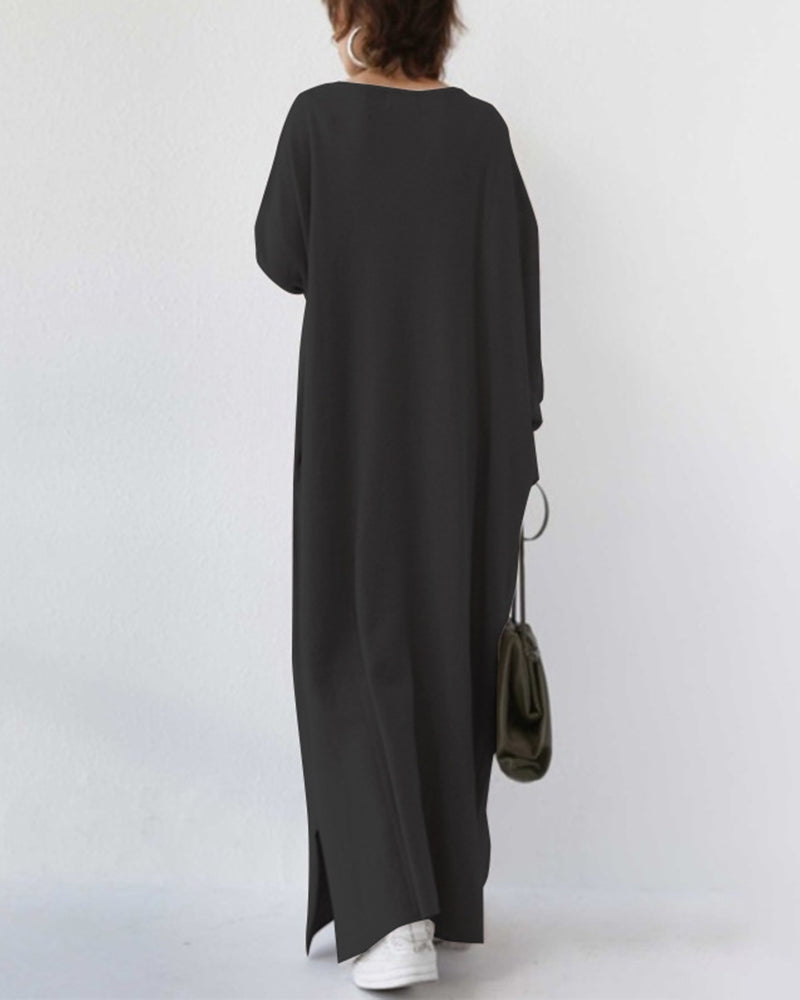 Anya | Women's Elegant Winter Maxi Dress for Women with Long Sleeves