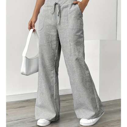 Madeline | Women's Striped Pant With Pockets