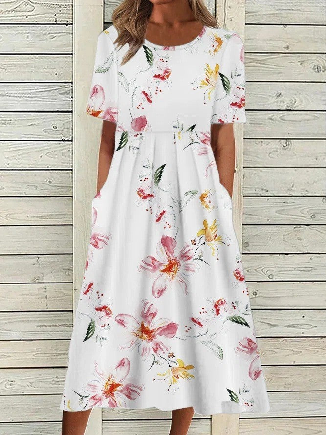 Genevieve | Women's Printed Midi Dress – Midi