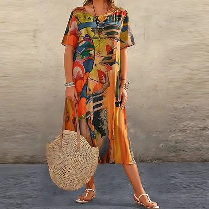 Georgia | Women's Elegant Floral Dress – Floral Print, Elegant