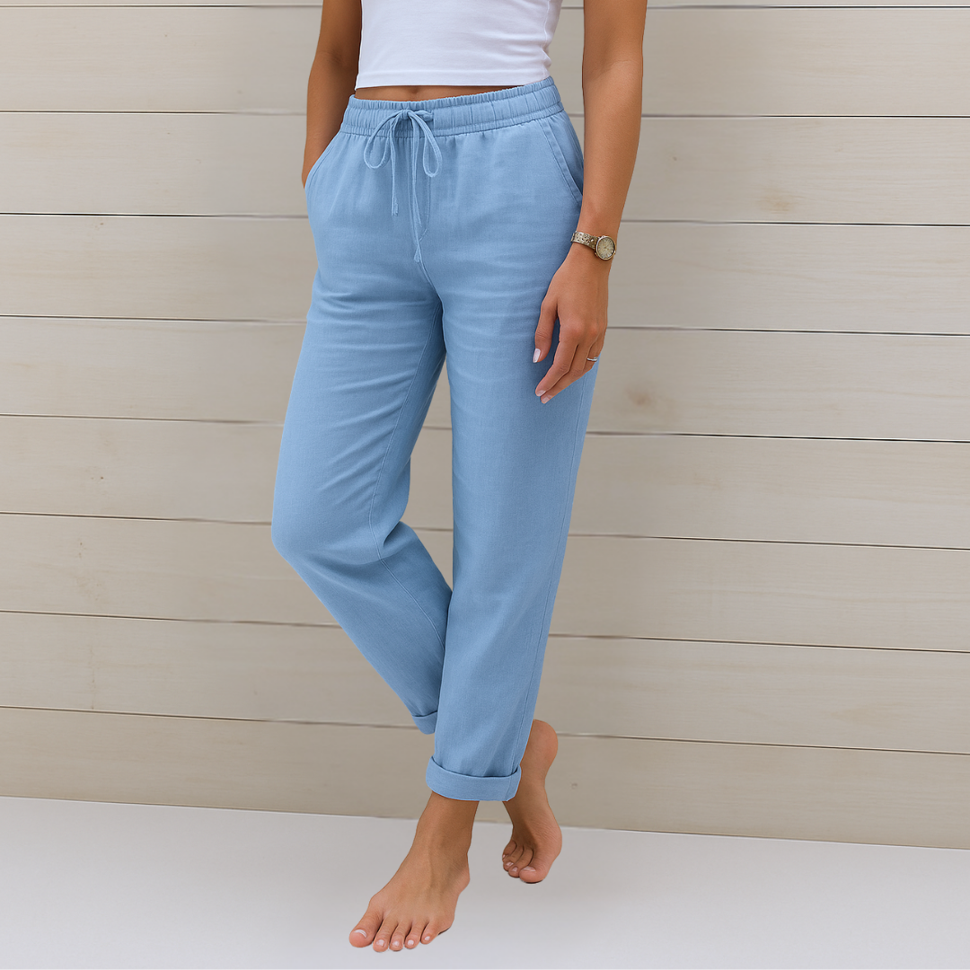 Denise | Women's Premium Breathable Pants with Elastic Waist – Comfortable Fit
