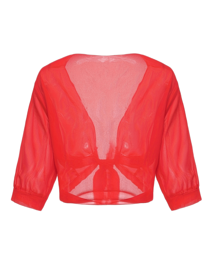 Brenda | Women's Sheer Tie Front Cardigan Open Front Cover Up – Layering