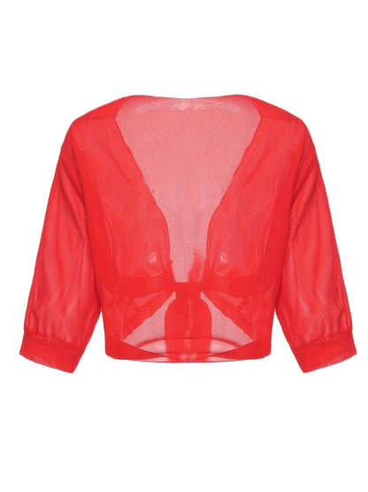Brenda | Women's Sheer Tie Front Cardigan Open Front Cover Up – Layering