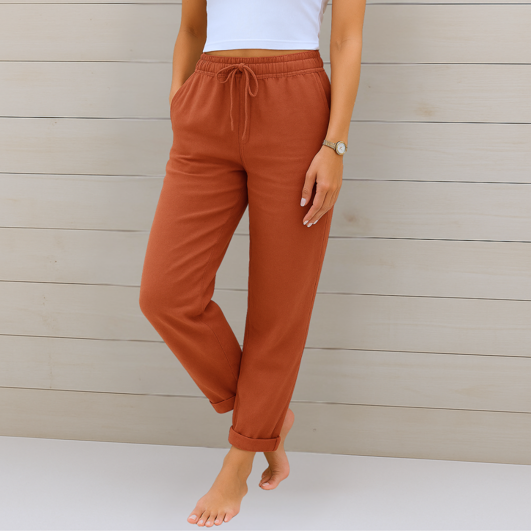 Denise | Women's Premium Breathable Pants with Elastic Waist – Comfortable Fit