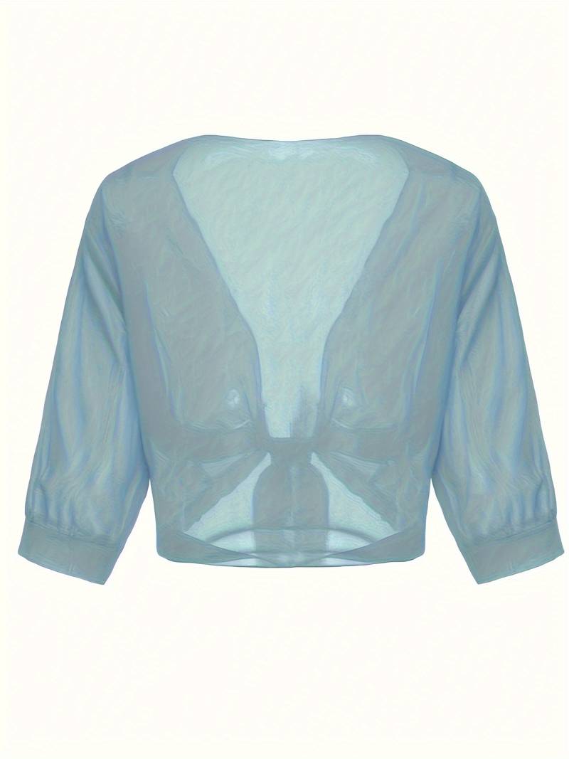 Brenda | Women's Sheer Tie Front Cardigan Open Front Cover Up – Layering