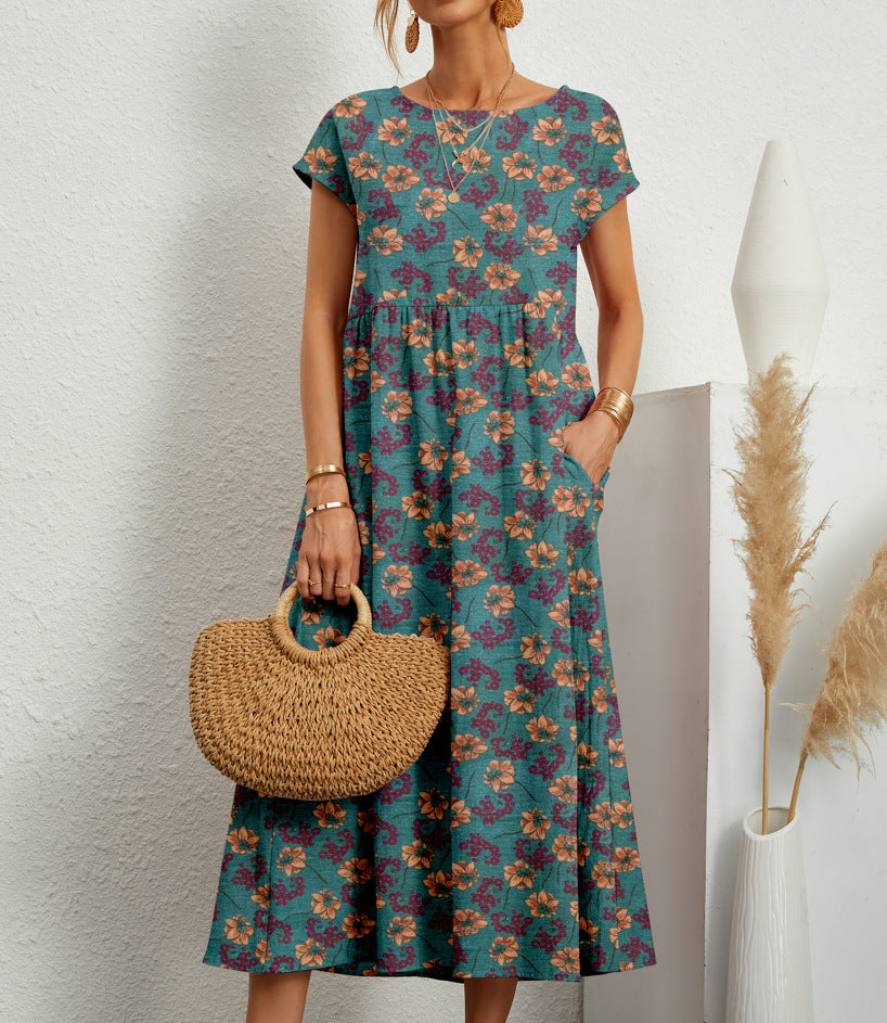 Monica | Women's Elegant Floral Dress – Floral Print, Elegant