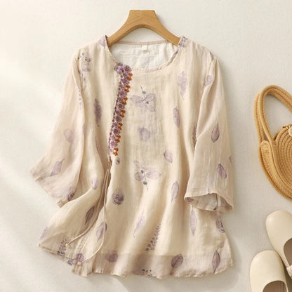 Allison | Women's Floral Relaxed Blouse – Floral Print, Casual