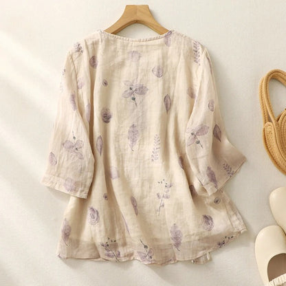 Allison | Women's Floral Relaxed Blouse – Floral Print, Casual