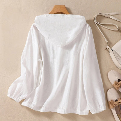 Delia | Women's Relaxed Hooded Shirt – Classic