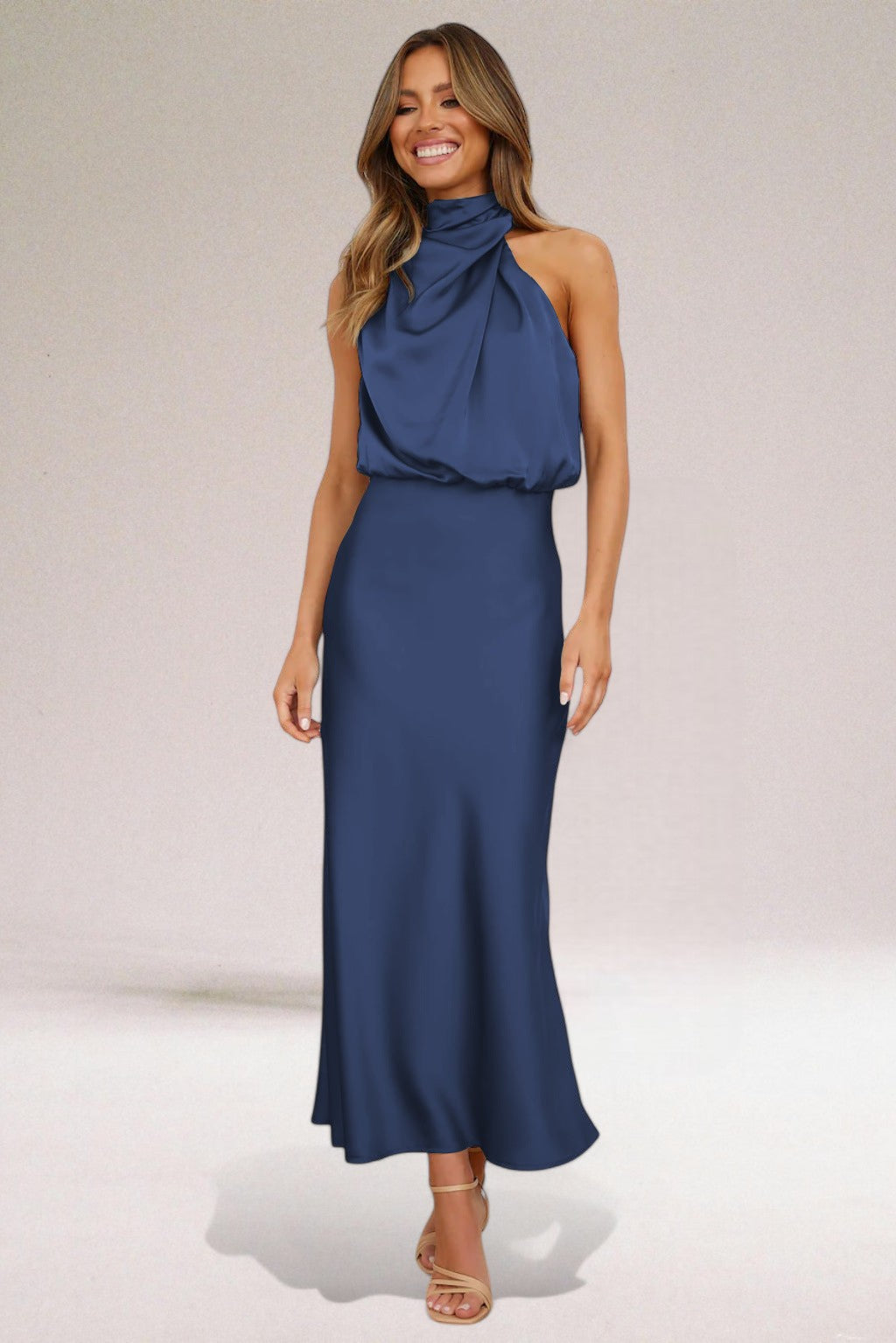 Maria | Women's Elegant Halter Neck Dress – Elegant