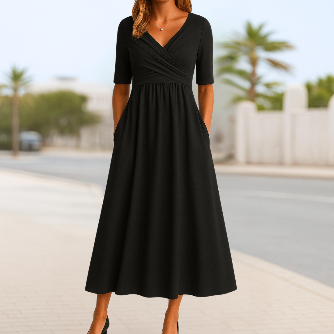 Dune | Women's Crossed Dress with Short Sleeves – Short Sleeve