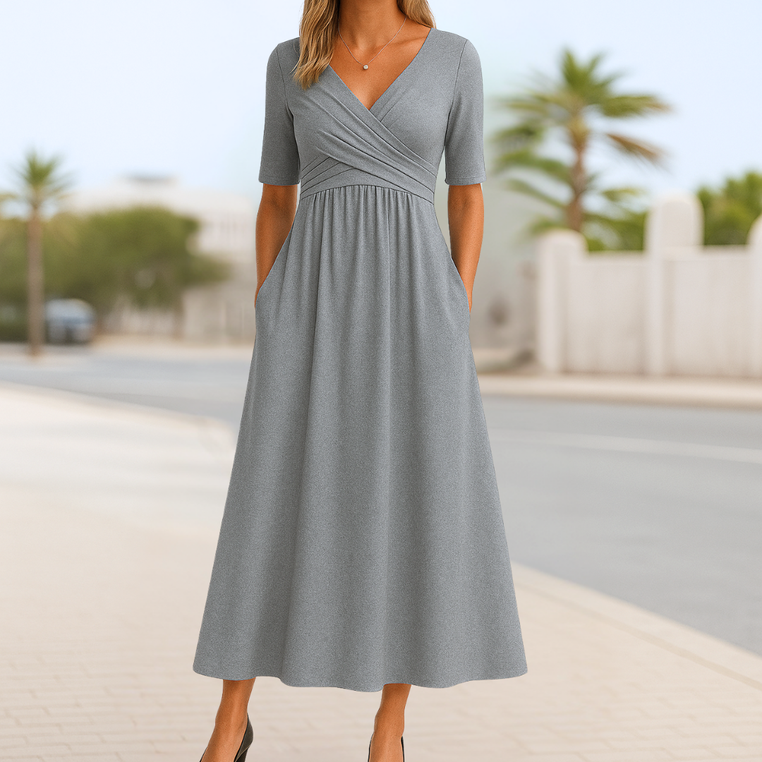 Dune | Women's Crossed Dress with Short Sleeves – Short Sleeve