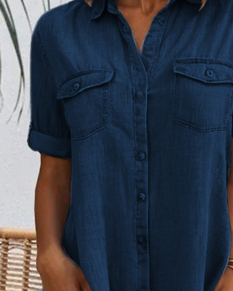 Luna | Women's Lightweight Denim-look Dress – Denim