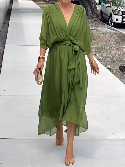 Zeleste | Women's Timeless Wrap Midi Dress – Midi, Wrap Style