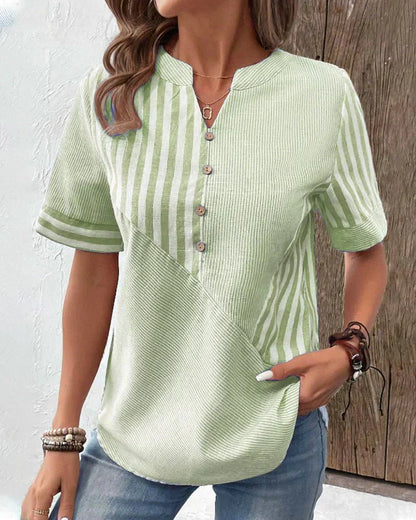 Nyla | Women's Soft Striped Blouse – Striped, Casual