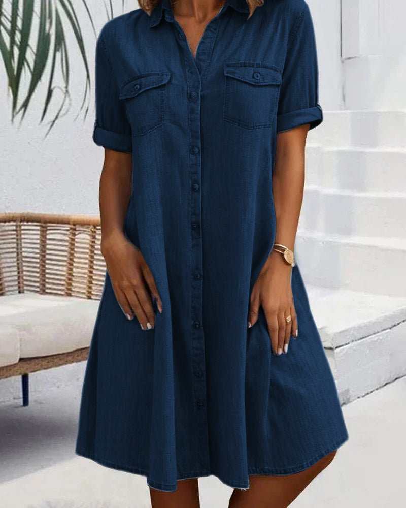 Luna | Women's Lightweight Denim-look Dress – Denim