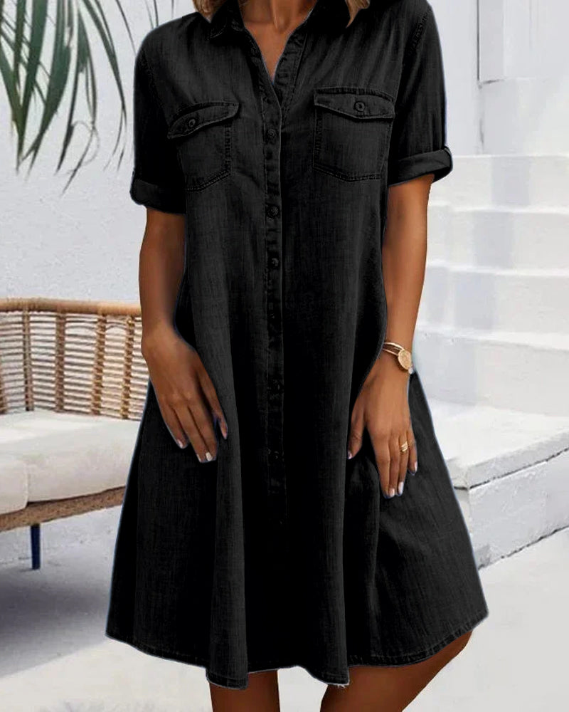 Luna | Women's Lightweight Denim-look Dress – Denim