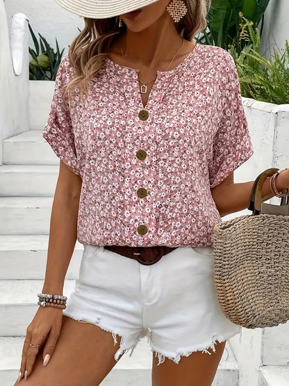 Sharon | Women's Chic Floral Print Blouse – Floral Print, Casual