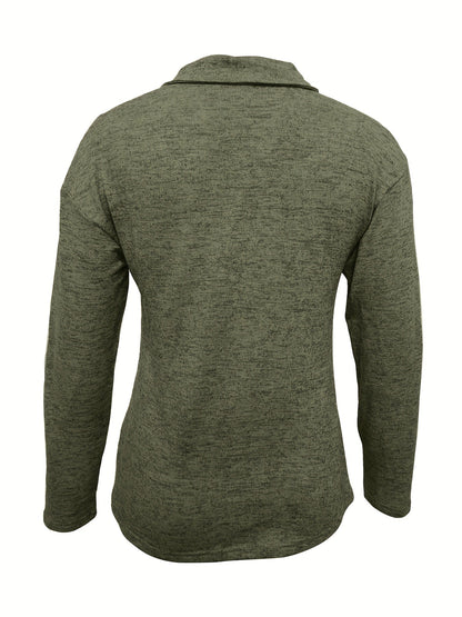 Fiona | Women's Half Zip Pullover Long Sleeve Casual Top – Long Sleeve, Casual