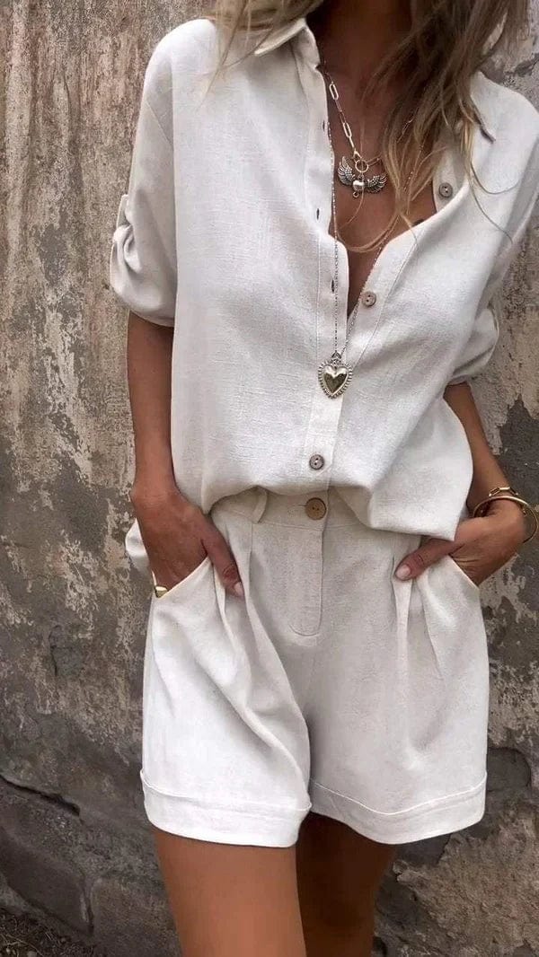 Nilva | Women's Elegant Lightweight Shorts and Top Set