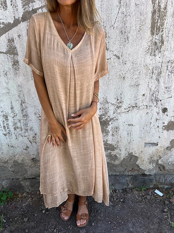 Ember | Women's Loose V-neck Dress – V-Neck