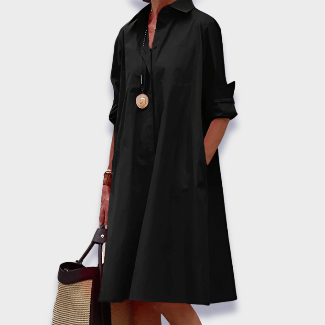 Justine | Women's Elegant Midi Polo Dress – Midi, Elegant