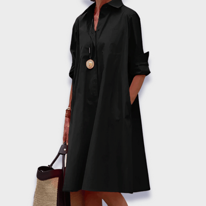 Justine | Women's Elegant Midi Polo Dress – Midi, Elegant