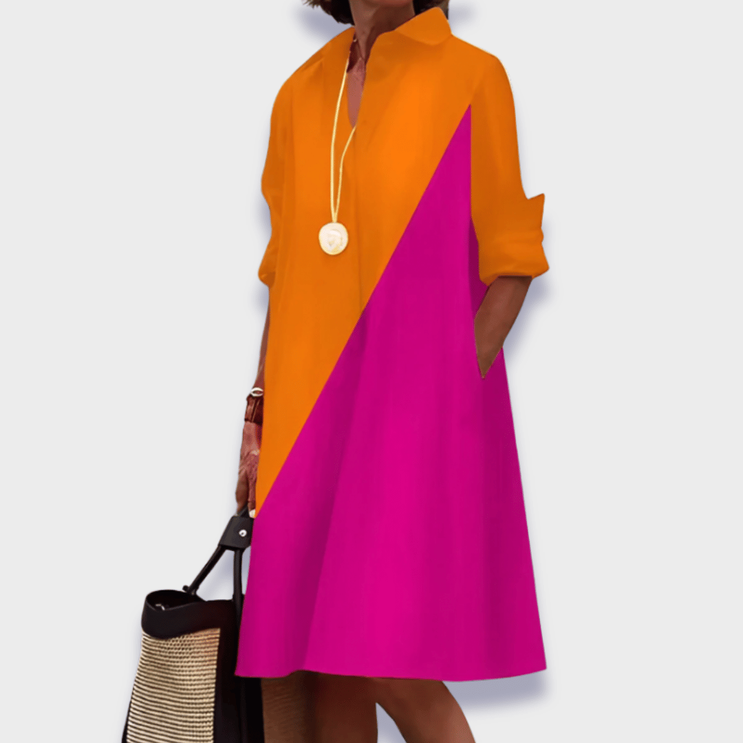 Justine | Women's Elegant Midi Polo Dress – Midi, Elegant
