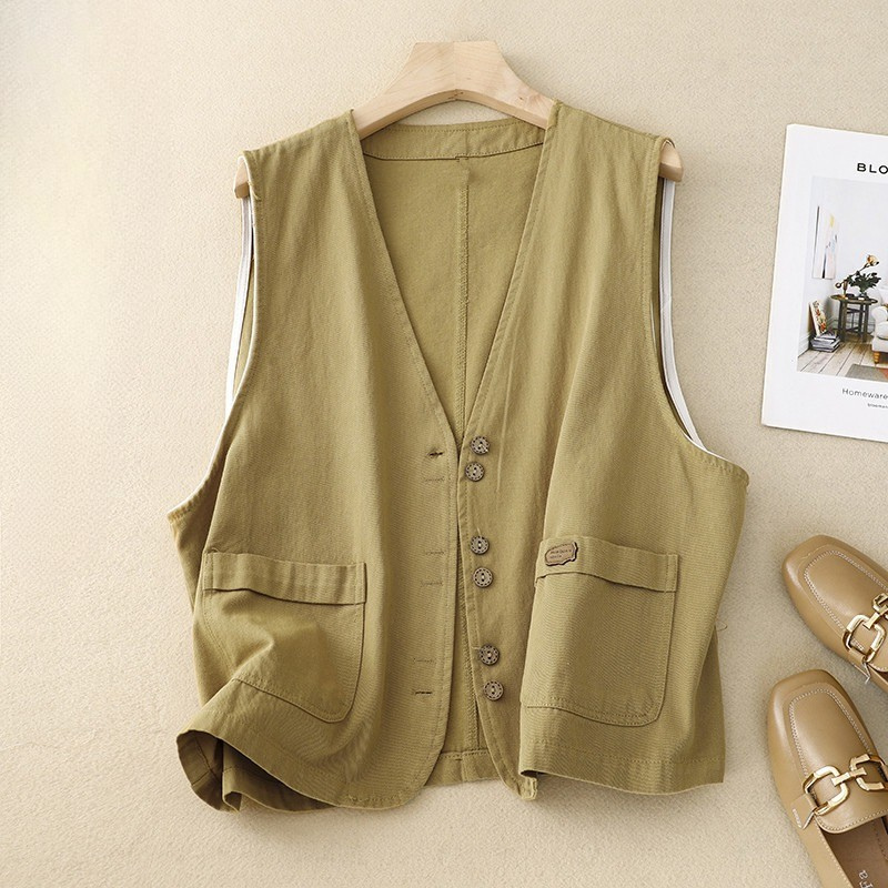 Gretchen | Women's Relaxed Button Vest
