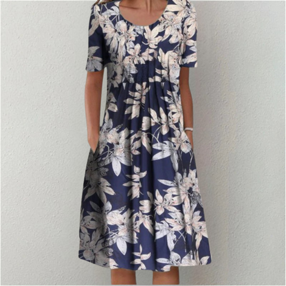 Desiree | Women's Stylish and Casual Floral Dress with Pockets – Floral Print, Casual