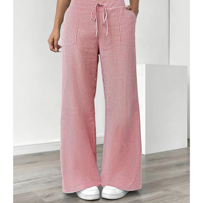 Madeline | Women's Striped Pant With Pockets