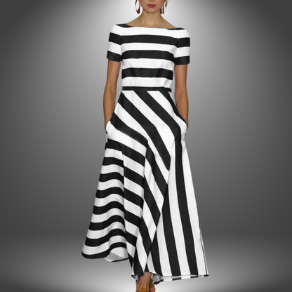 Sadie | Women's Handcrafted Striped Maxi Dress – Maxi, Striped